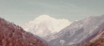 Foto della Val d'Aosta a inizio anni '70. Maestà del Monte Bianco e del Cervino