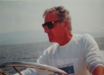 Vittorio Calissano sulla sua barca
