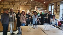 Inaugurazione "Bottiglie d'artista" nella cantina in Cella Monte