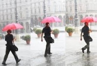 Nessuno per le strade, tutti rintanati ma la pioggia è rimasta attaccata sù