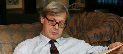 Vittorio Sgarbi con i Lions di Genova per la conferenza "L'arte per gli occhi"