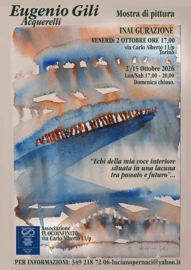 Mostra pittorica di acquerelli dell'artista Eugenio Gili a Torino