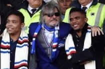 Il Presidente Ferrero con Muriel e Etoo