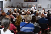 Il Presidente Domenico Saguato ad un'assemblea del comitato