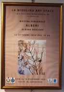 Locandina della mostra personale "Alberi" di Albina Dealessi