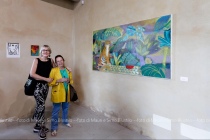 Foto Mauri e Simo Blustilo - quadri di Daniela Vignati