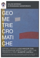 Locandina della mostra "Geometrie cromatiche"
